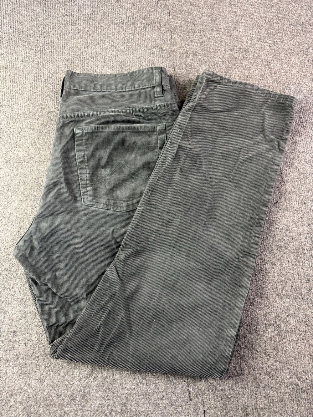 Brooks Brothers 346 Mens Cotton Blend Corduroy Pants Size 32x30 Gray